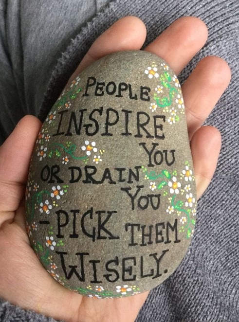 Craft Rock with Inspirational Quote